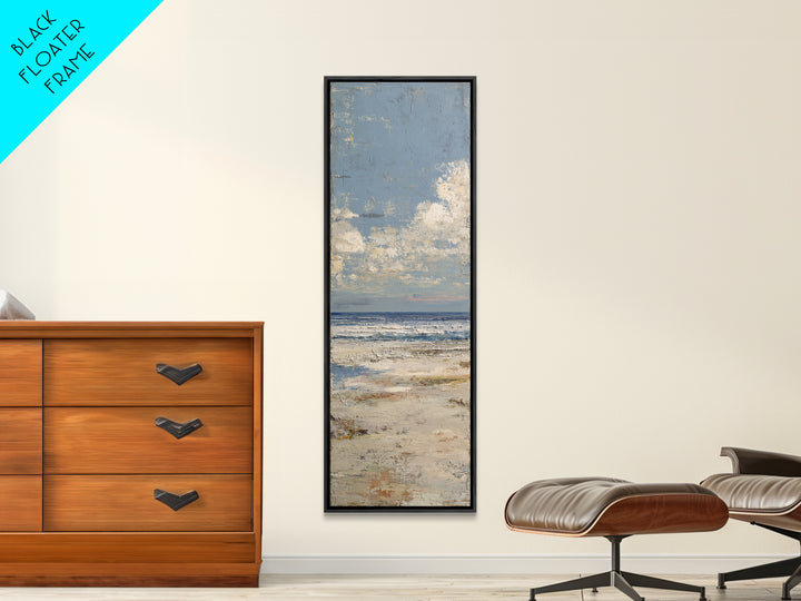 Abstract Ocean Horizon Framed Canvas Print, Beach Art, Home Decor, Coastal Decor, Shore, Printable Art, Abstract Wall Art, BEA-1x3-52