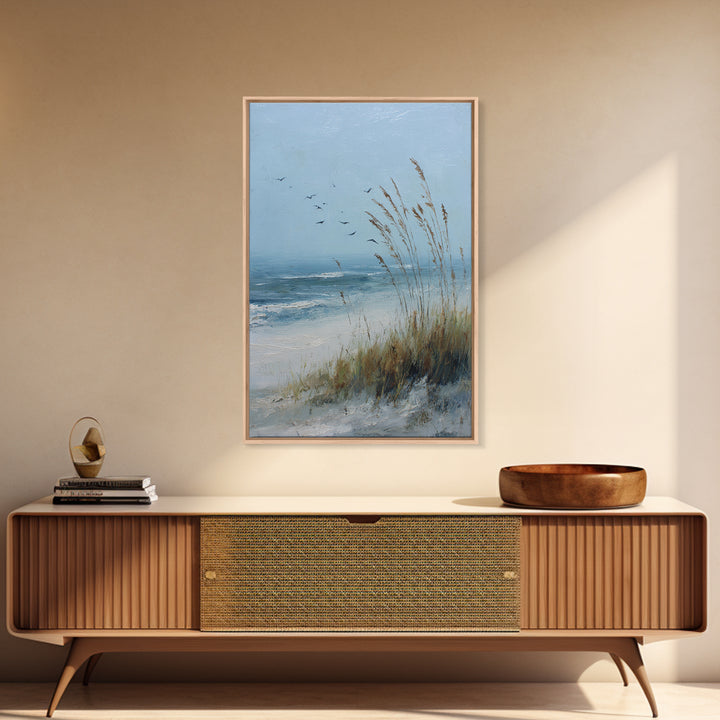 Sea Oats Swaying Framed Canvas Print, Beach Art, Abstract Wall Art, Coastal Decor, Fine Art, Shore, Coastal Art, Beach Print, BEA-2x3-85