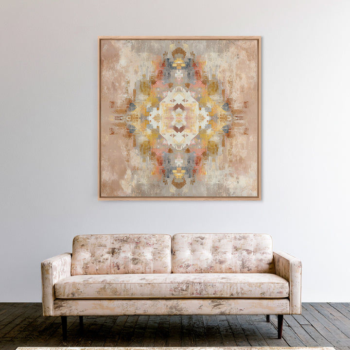 Tribal Neutral Pattern Canvas Print, Boho Art, Set of 3 Prints, Living Room Decor, Fine Art, Bohemian, Contemporary Art, BOH-1x1-14