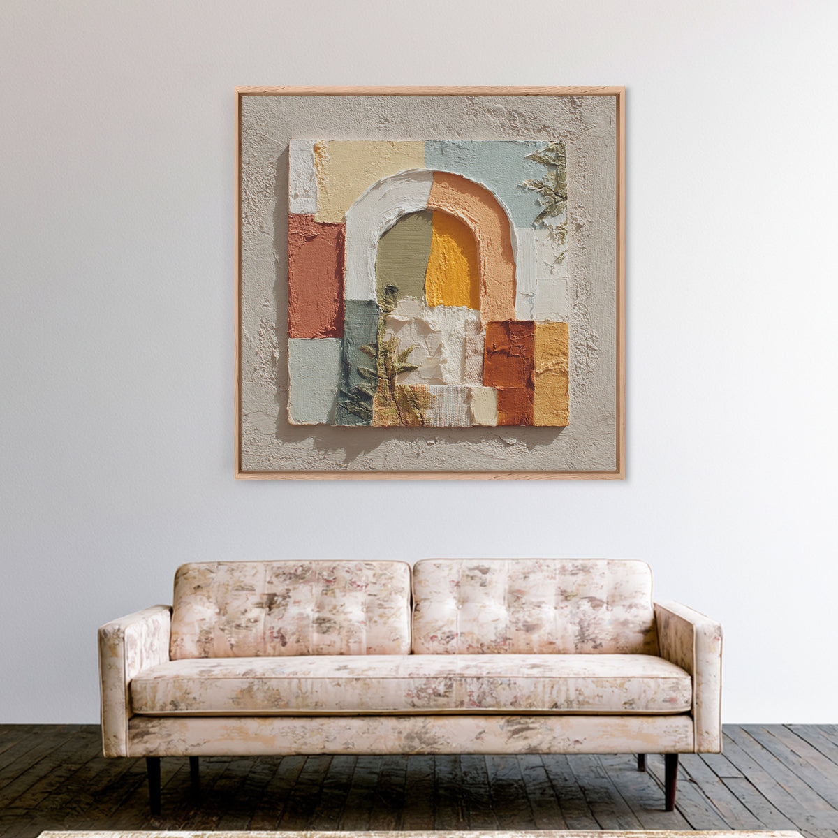 Neutral Rainbow Arches Canvas Print, Boho Art, Artwork, Living Room Decor, Fine Art, Bohemian, Boho Decor, Living Room Wall Art, BOH-1x1-3