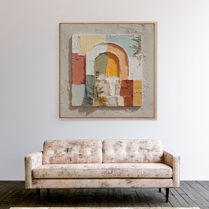 Neutral Rainbow Arches Canvas Print, Boho Art, Artwork, Living Room Decor, Fine Art, Bohemian, Boho Decor, Living Room Wall Art, BOH-1x1-3