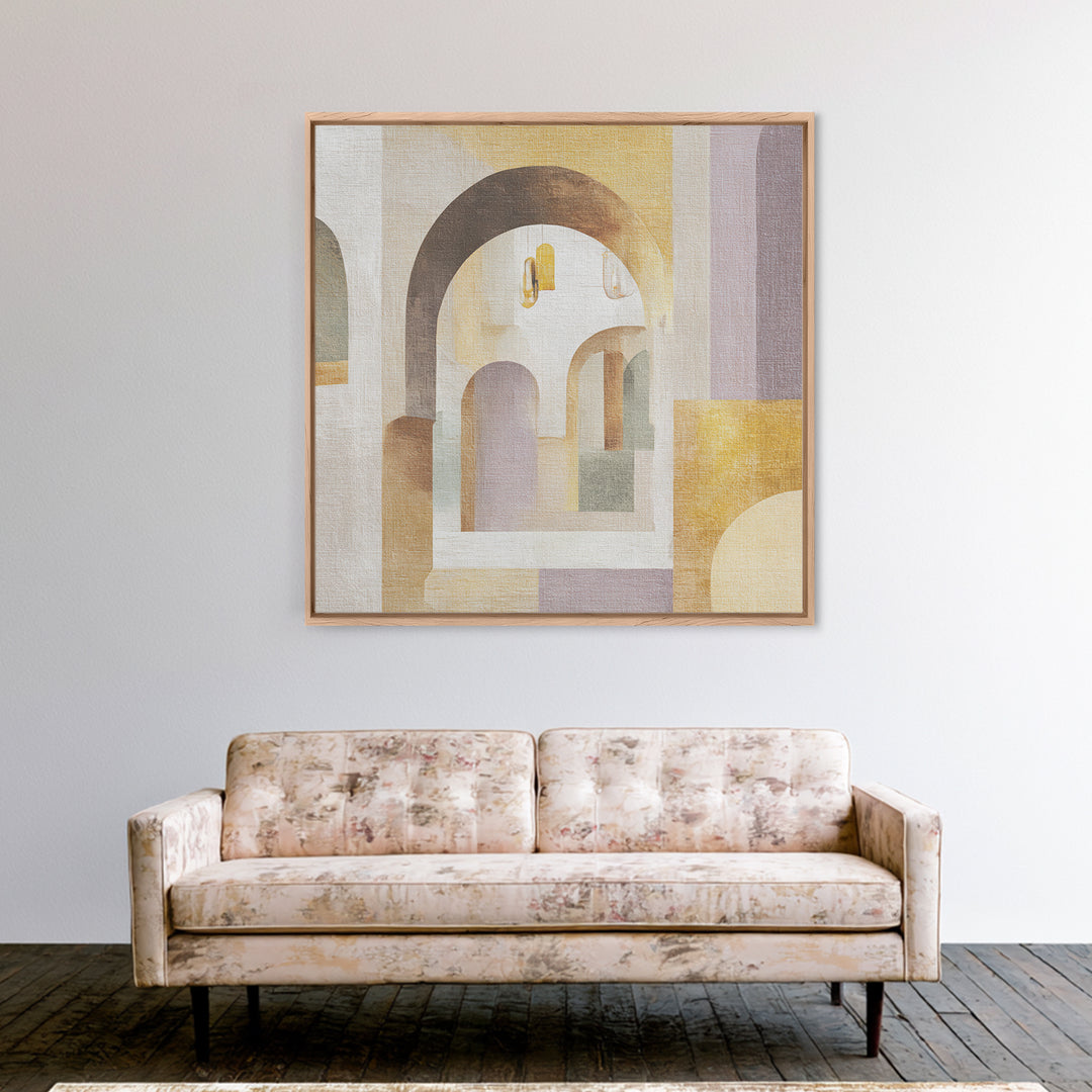 Neutral Rainbow Arches Canvas Print, Boho Art, Art Print, Living Room Decor, Fine Art, Bohemian, Digital Print, Printable Art, BOH-1x1-99