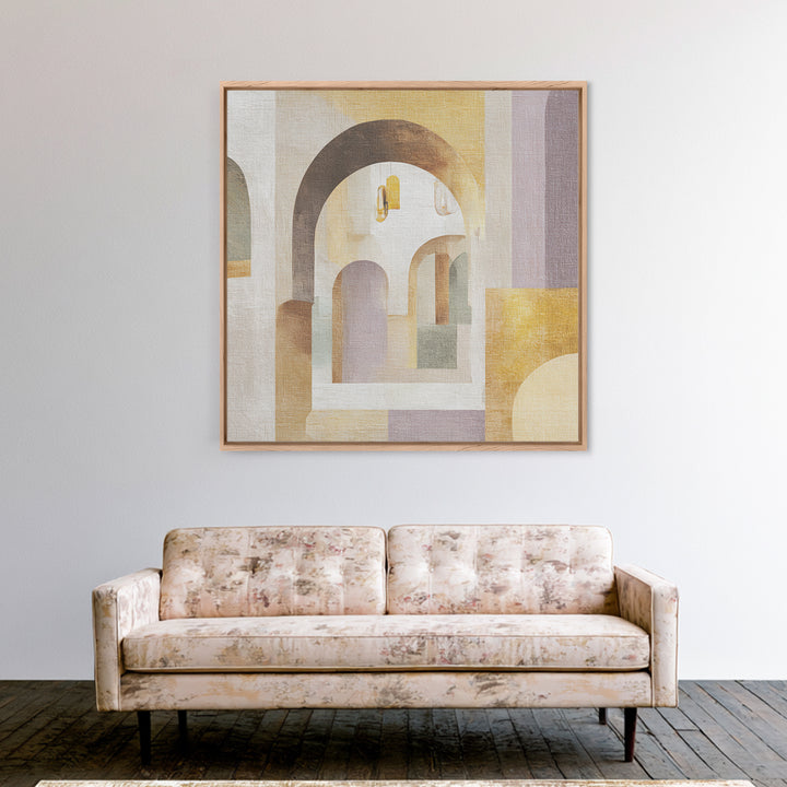 Neutral Rainbow Arches Canvas Print, Boho Art, Art Print, Living Room Decor, Fine Art, Bohemian, Digital Print, Printable Art, BOH-1x1-99