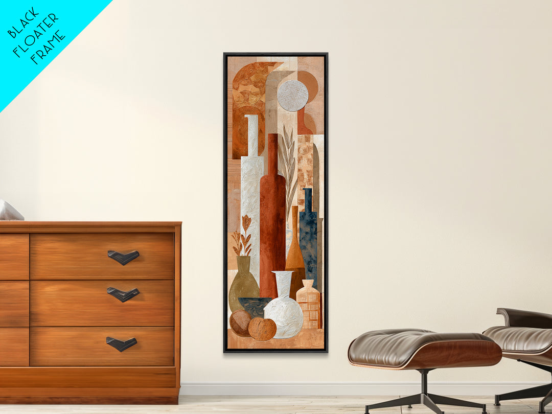 Organic Shape Collage Canvas Print, Boho Art, Printable Wall Art, Living Room Decor, Abstract Art, Bohemian, Abstract Wall Art, BOH-1x3-12