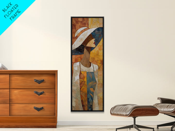 Desert Woman Portrait Framed Canvas Print, Boho Art, Printable Art, Living Room Decor, Fine Art, Bohemian, Neutral Decor, BOH-1x3-3