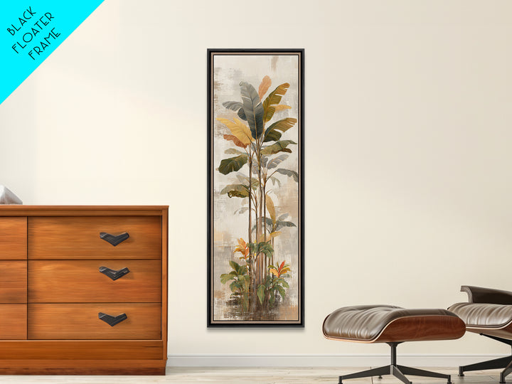Terracotta Palm Leaves Canvas Print, Boho Art, Art Deco, Living Room Decor, Fine Art, Bohemian, Modern Wall Art, Boho Decor, BOH-1x3-65