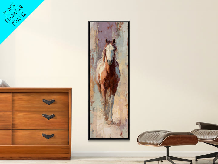 Wild Horse in Dusty Golden Light Canvas Print, Boho Art, Wall Print, Living Room Decor, Fine Art, Bohemian, Minimalist Decor, BOH-1x3-68
