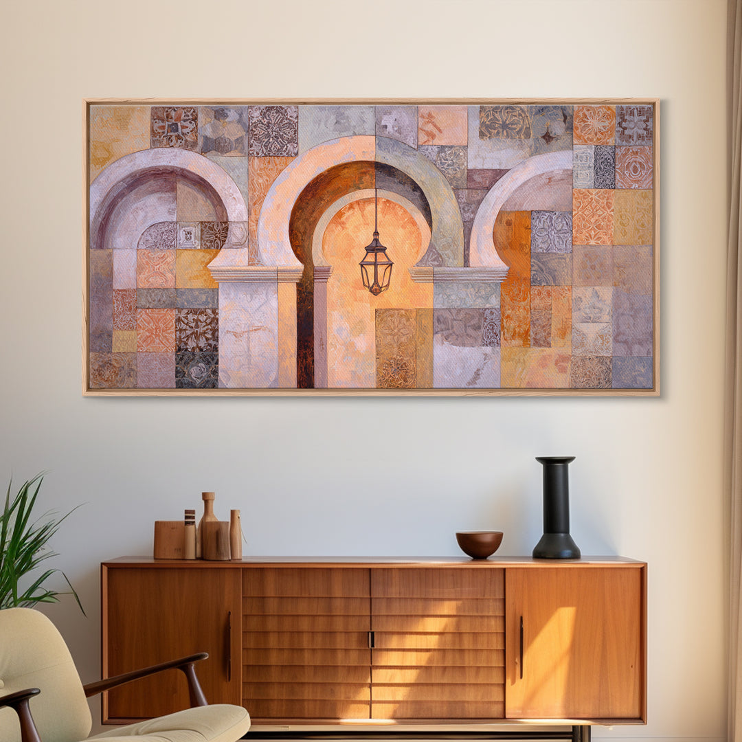 Neutral Rainbow Arches Canvas Print, Boho Art, Set of 3 Prints, Living Room Decor, Fine Art, Bohemian, Contemporary Art, BOH-2x1-71