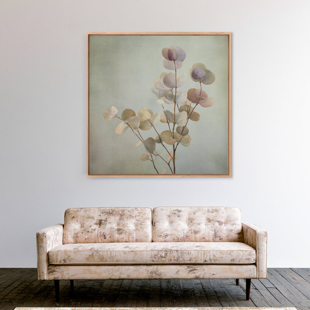 Eucalyptus Stems in Soft Sage Tones Canvas Print, Botanical Art, Gallery Decor, Living Room Decor, Fine Art, Botanic, BOT-1x1-59