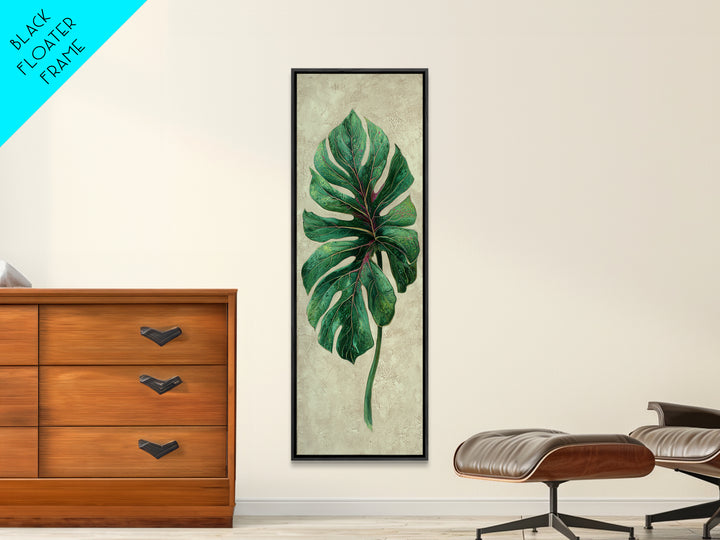 Oversized Monstera Leaf Canvas Print, Botanical Art, Gallery Decor, Living Room Decor, Fine Art, Botanic, Wall Art, Home Decor, BOT-1x3-14