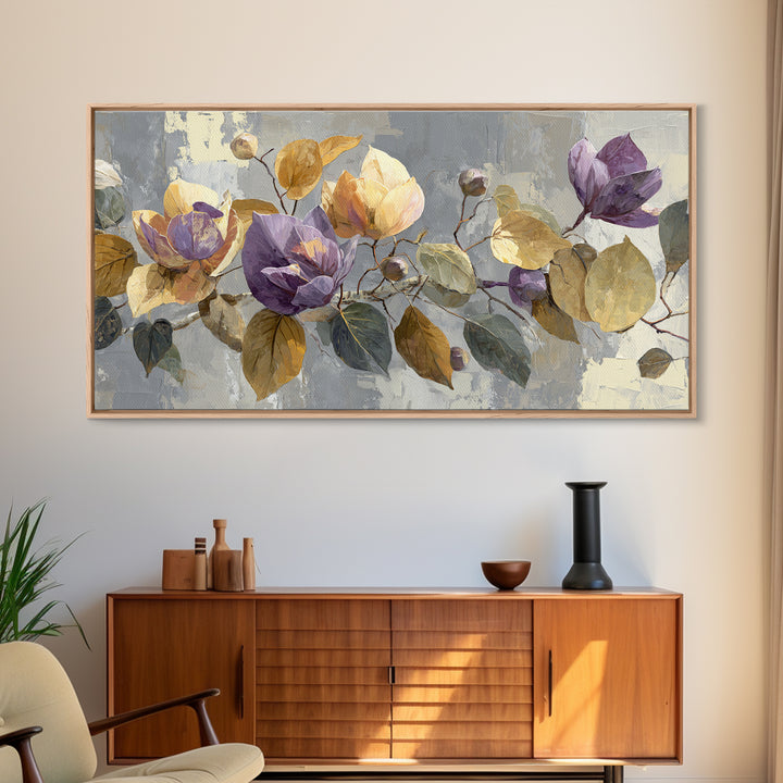 Autumn Leaves Specimen Collection Canvas Print, Botanical Art, Printable Wall Art, Living Room Decor, Oil Painting, Botanic, BOT-2x1-64