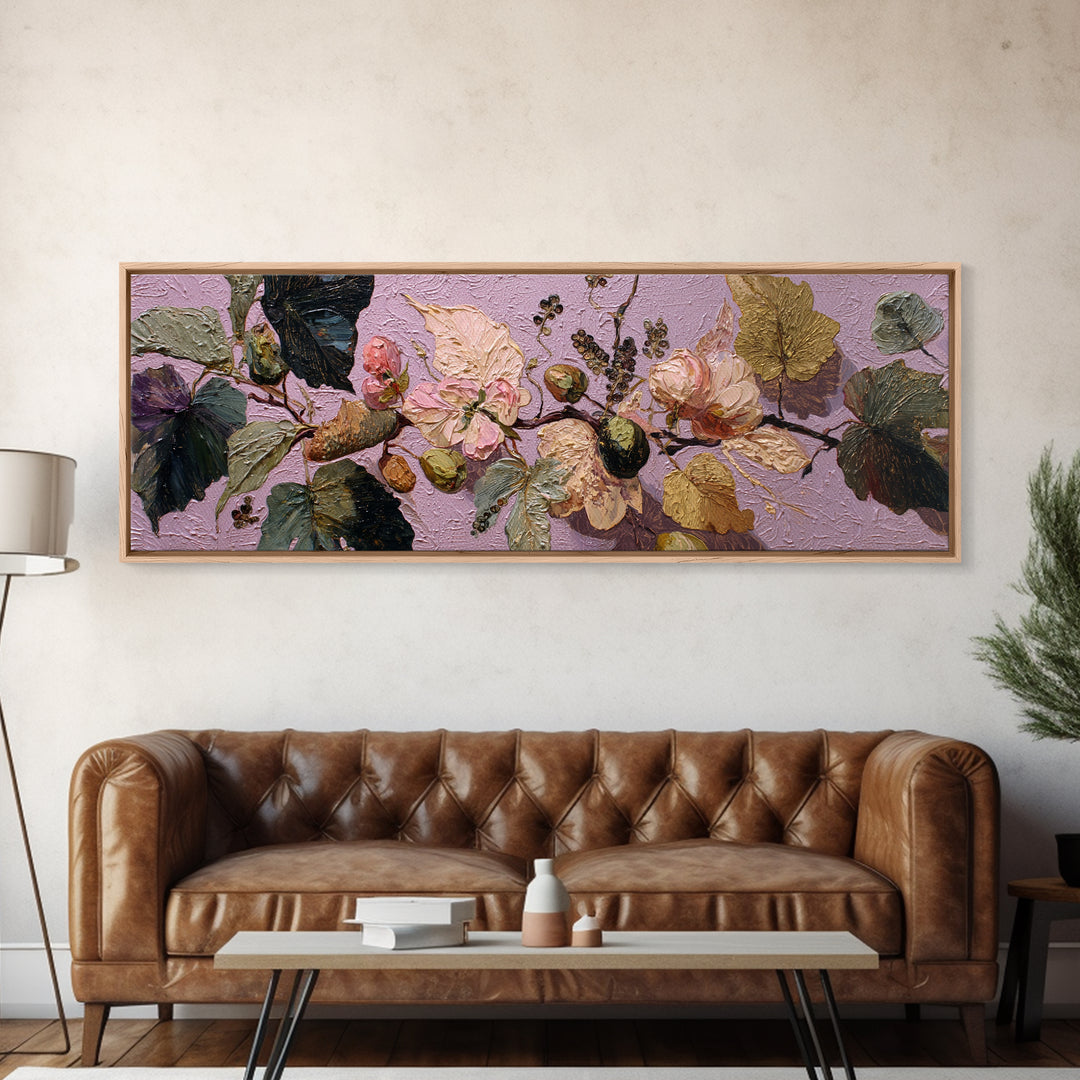 Autumn Leaves Specimen Collection Canvas Print, Botanical Art, Gallery Decor, Living Room Decor, Fine Art, Botanic, Wall Art, BOT-3x1-36