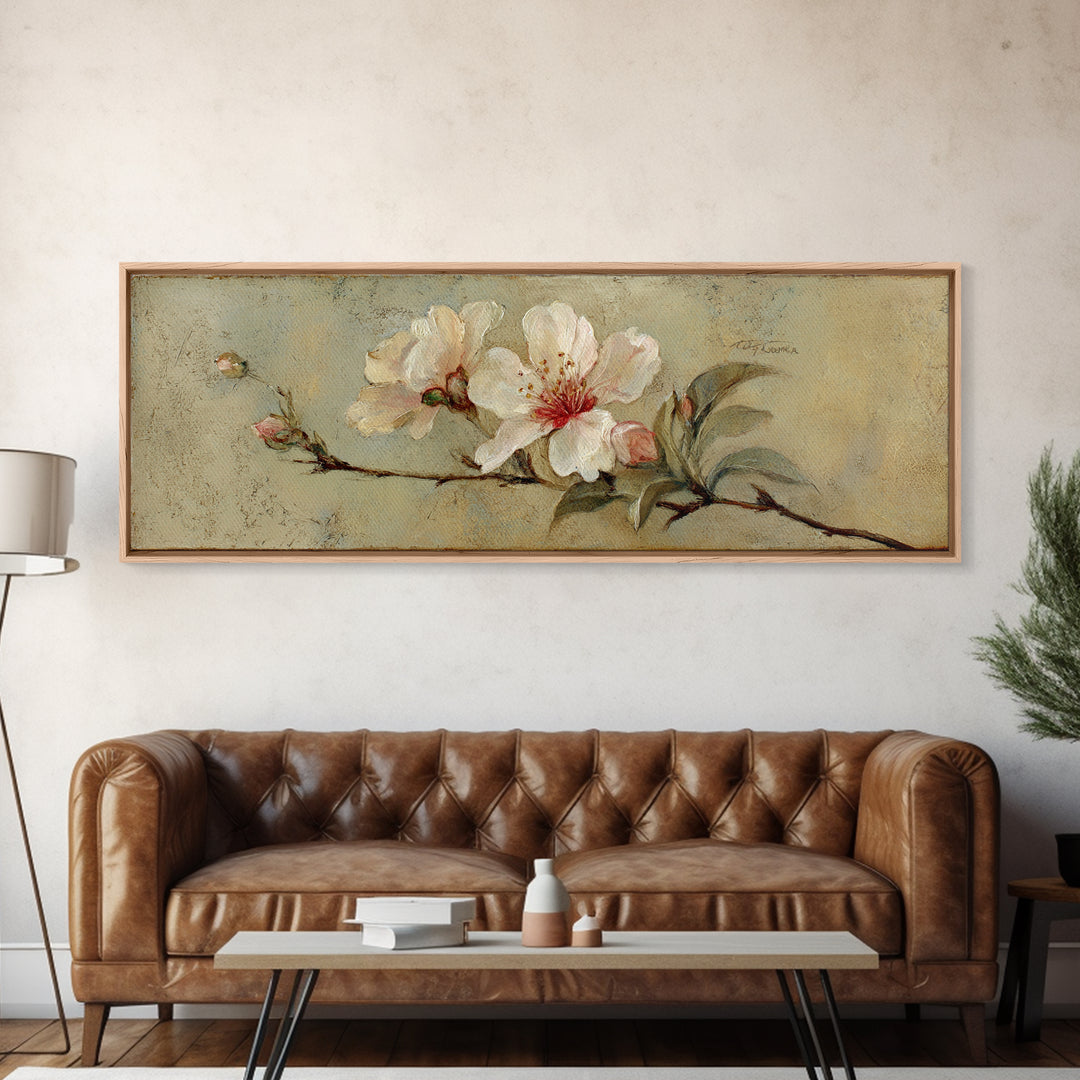 Delicate Wildflower Study Canvas Print, Botanical Art, Art Print, Living Room Decor, Fine Art, Botanic, Digital Print, BOT-3x1-91
