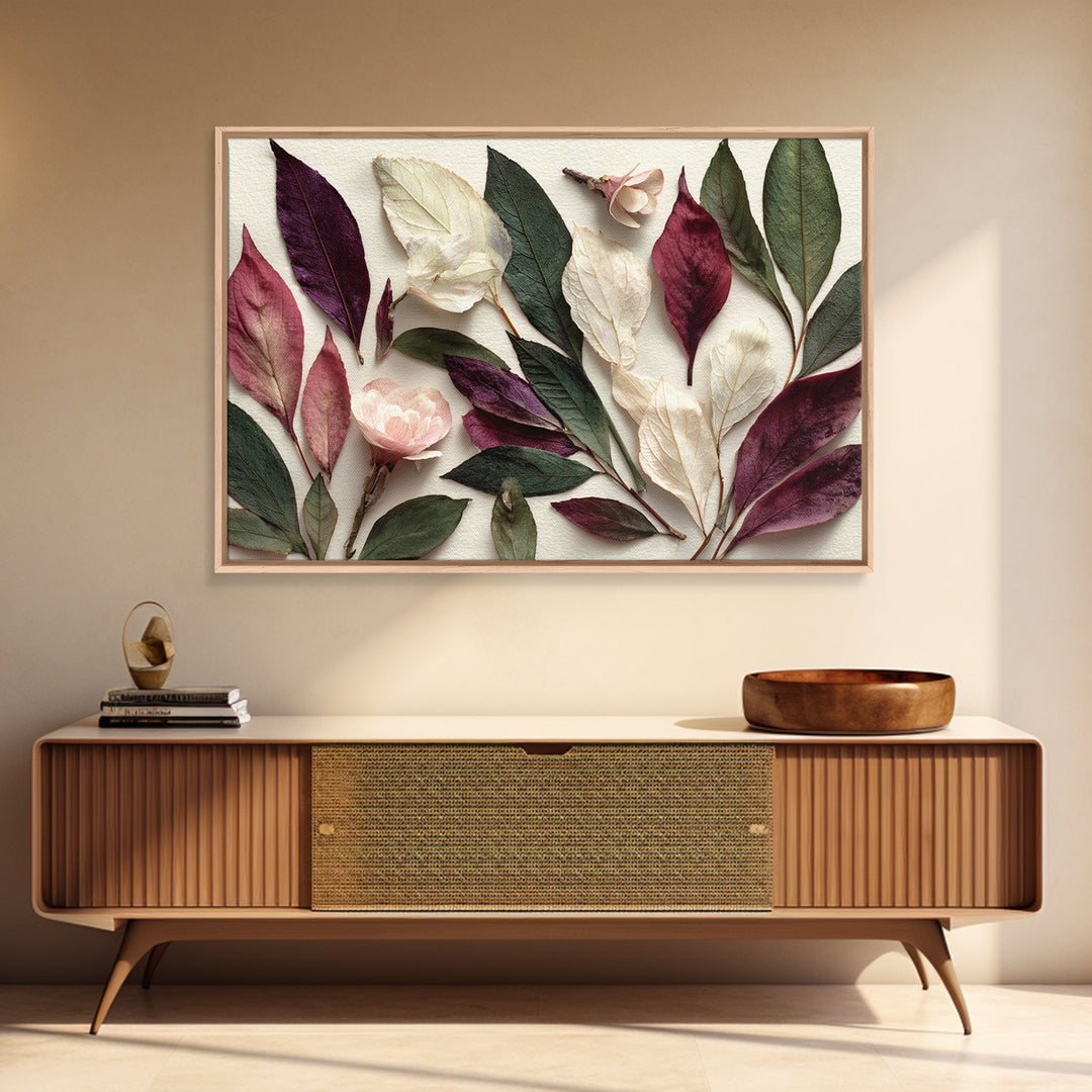 Autumn Leaves Specimen Collection Canvas Print, Botanical Art, Gallery Decor, Living Room Decor, Fine Art, Botanic, Wall Art, BOT-3x2-48