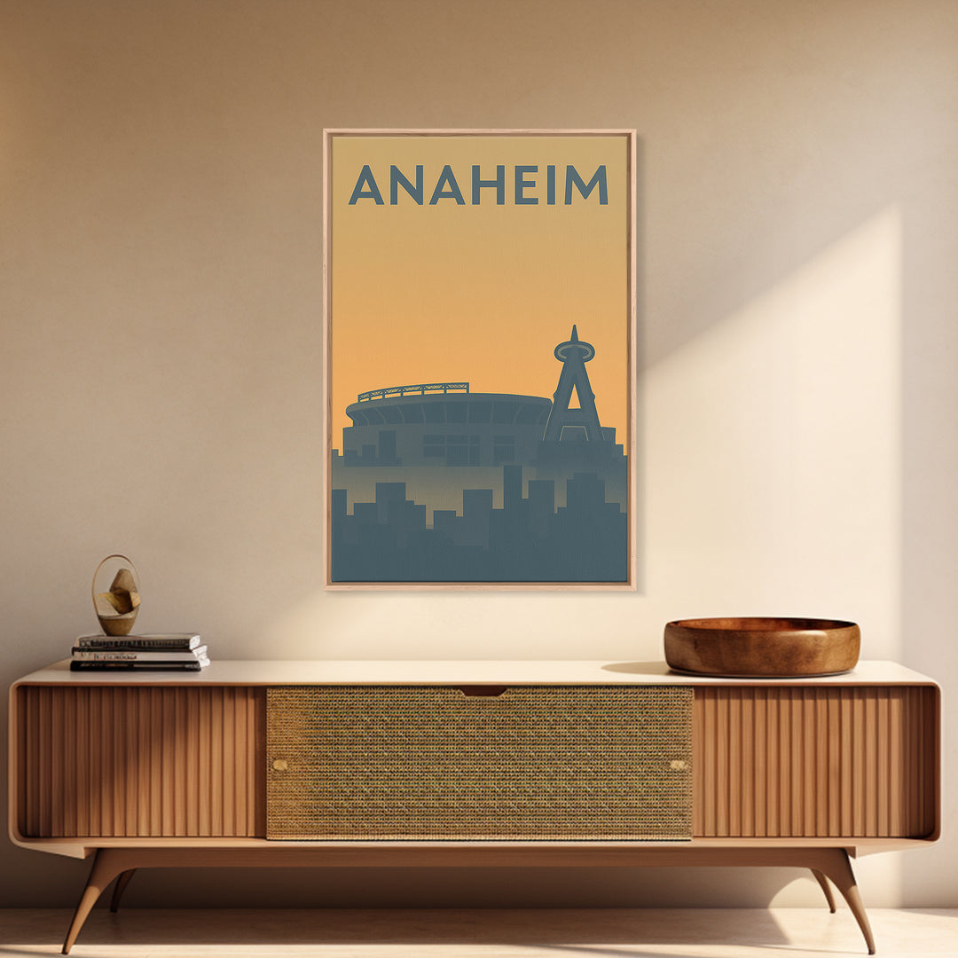 Anaheim California Travel Poster, Canvas Print, City Poster Art, Anaheim Art Print, Gift For Travelers, City Illustration, Travel Art Print