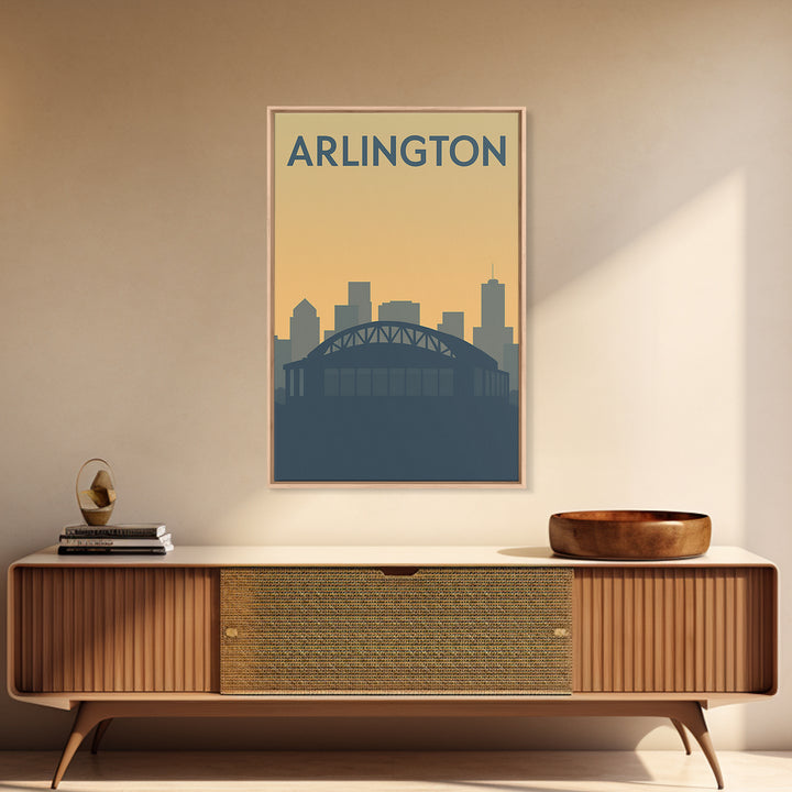 Arlington Travel Poster, Canvas Print, Mid Century Travel Art, Arlington City Art, Gift For Travelers, Eclectic Wall Decor, Travel Posters
