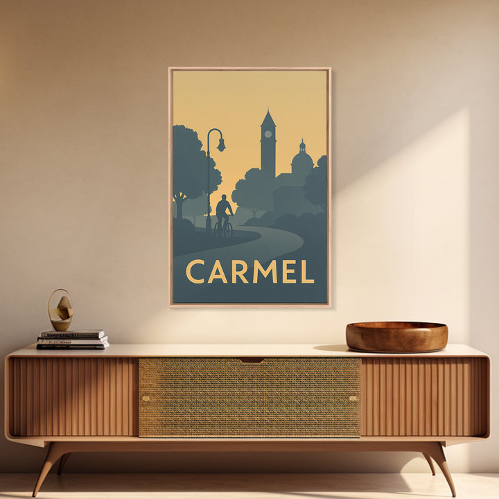 Carmel Travel Poster, Framed Canvas Print, Mid Century Travel Art, Carmel City Art, Travel Poster Art, Vintage Travel Print, Art Print