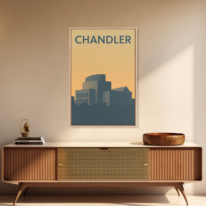 Chandler Arizona Travel Poster, Canvas Print, Retro Wall Art, Chandler City Art, Retro Travel Print, City Travel Prints, City Art Print