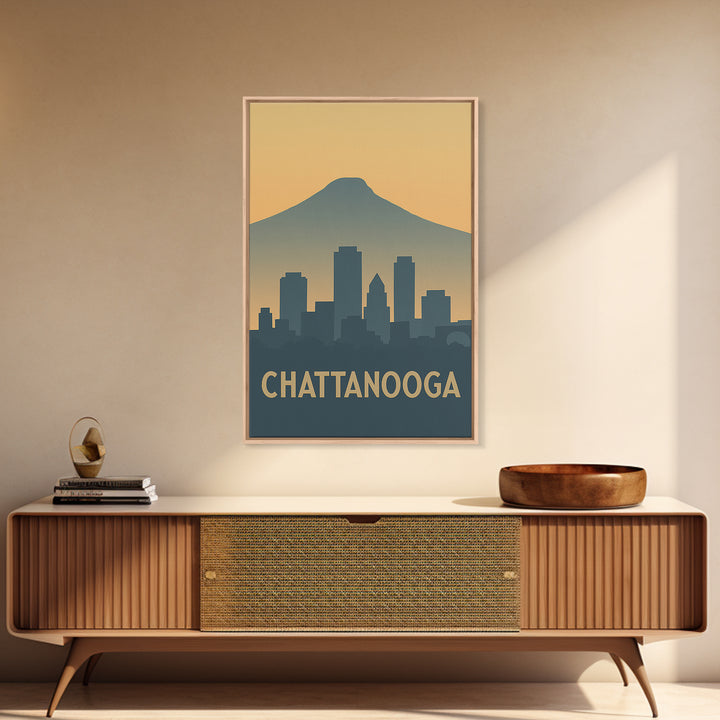 Chattanooga Tennessee Travel Poster, Canvas Print, City Poster Art, Chattanooga Art Print, Fine Art Print, Gift For Travelers, Poster Print