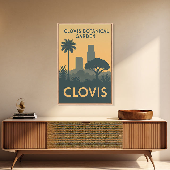Clovis Travel Poster, Canvas Print, Minimalist Retro Wall Art, Clovis Travel Art, Fine Art Print, Eclectic Wall Decor, Wanderlust Decor