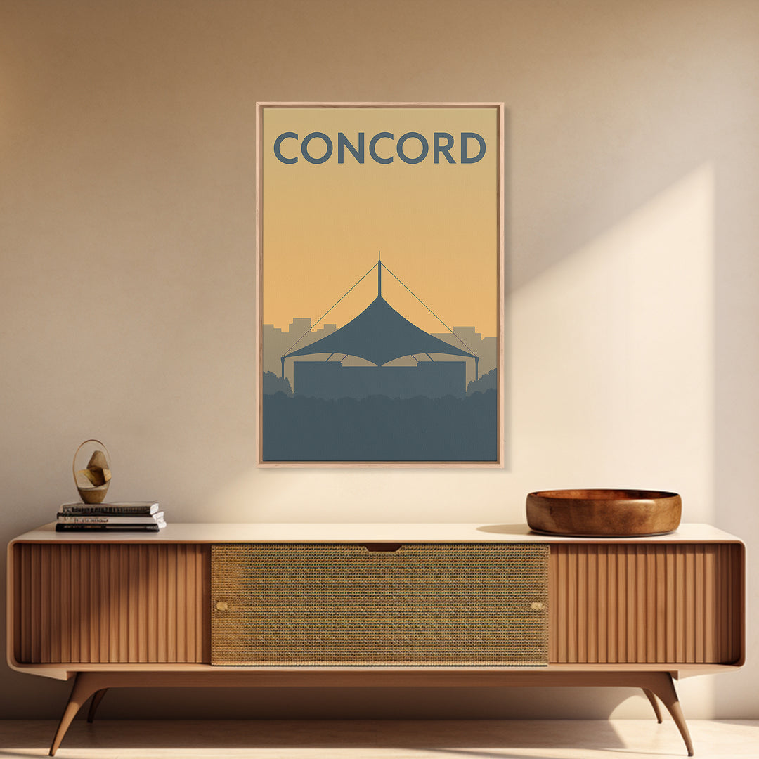 Concord California Travel Poster, Canvas Print, Mid Century Travel Art, Concord Art Print, Travel Poster Set, Wall Decor, City Travel Prints