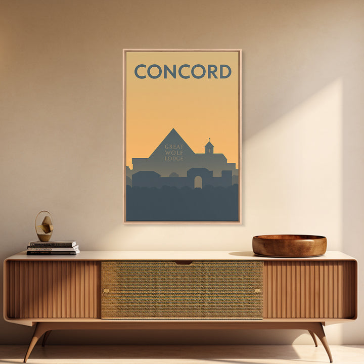 Concord Travel Poster, Canvas Print, Mid Century Travel Art, Concord Poster Print, Mid Century Wall Art, Modern Wall Decor, Poster Art