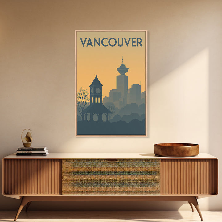 Vancouver Washington Travel Poster, Canvas Print, Sunset Skyline Wall Art, Vancouver Poster Print, City Art Print, Wall Art, Poster Art