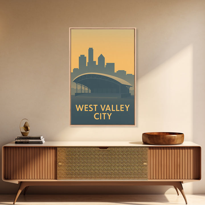 West Valley City Travel Poster, Canvas Print, Mid Century Travel Art, West Valley City Travel Art, Mid Century Wall Art, Eclectic Wall Decor