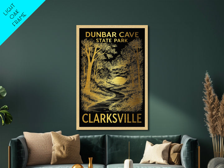 Clarksville Tennessee art, Metallic Gold Art, Modern House Art, Metal Art, Wood Framed Art, Graduation Travel Gift, Travel Gift