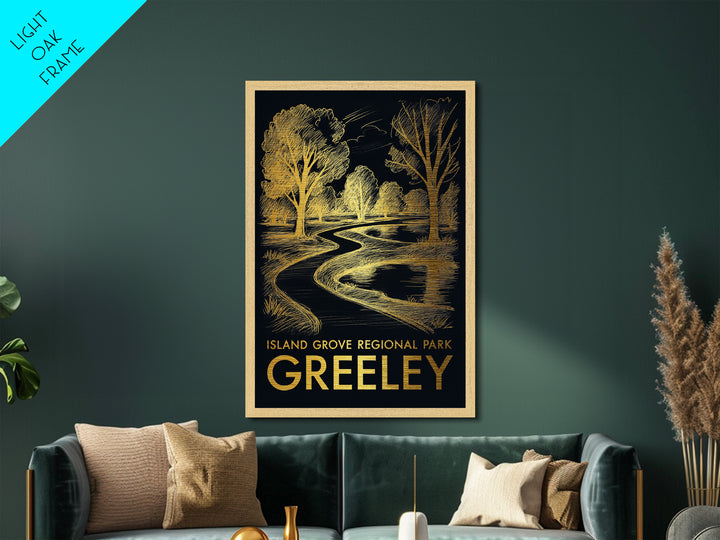 Greeley Colorado art, Metallic Gold Art, Travel Art Prints, Metal Art, Wood Framed Art, Adventure Lover Gift