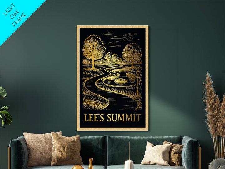 Lee’s Summit Missouri art, Metallic Gold Art, Travel Art Prints, Metal Art, Wood Framed Art, Adventure Lover Gift, Traveler Gift