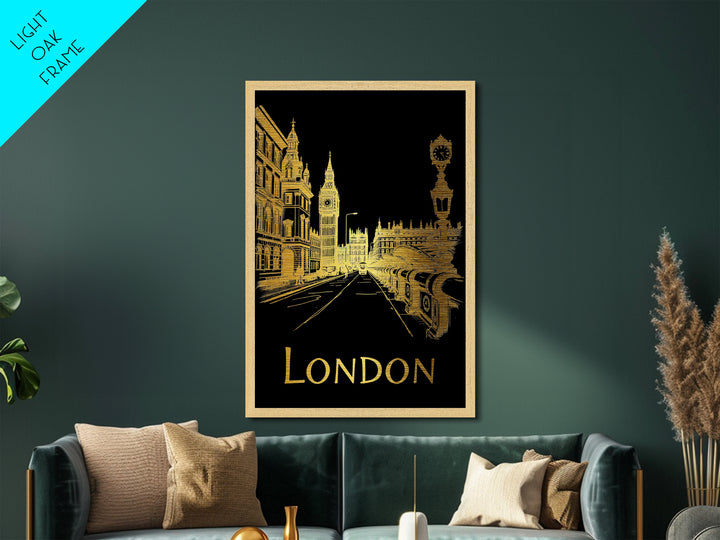 London art, Metallic Gold Art, Travel Art Prints, Metal Art, Wood Framed Art, Best Friend Gifts, Adventure Lover Gift