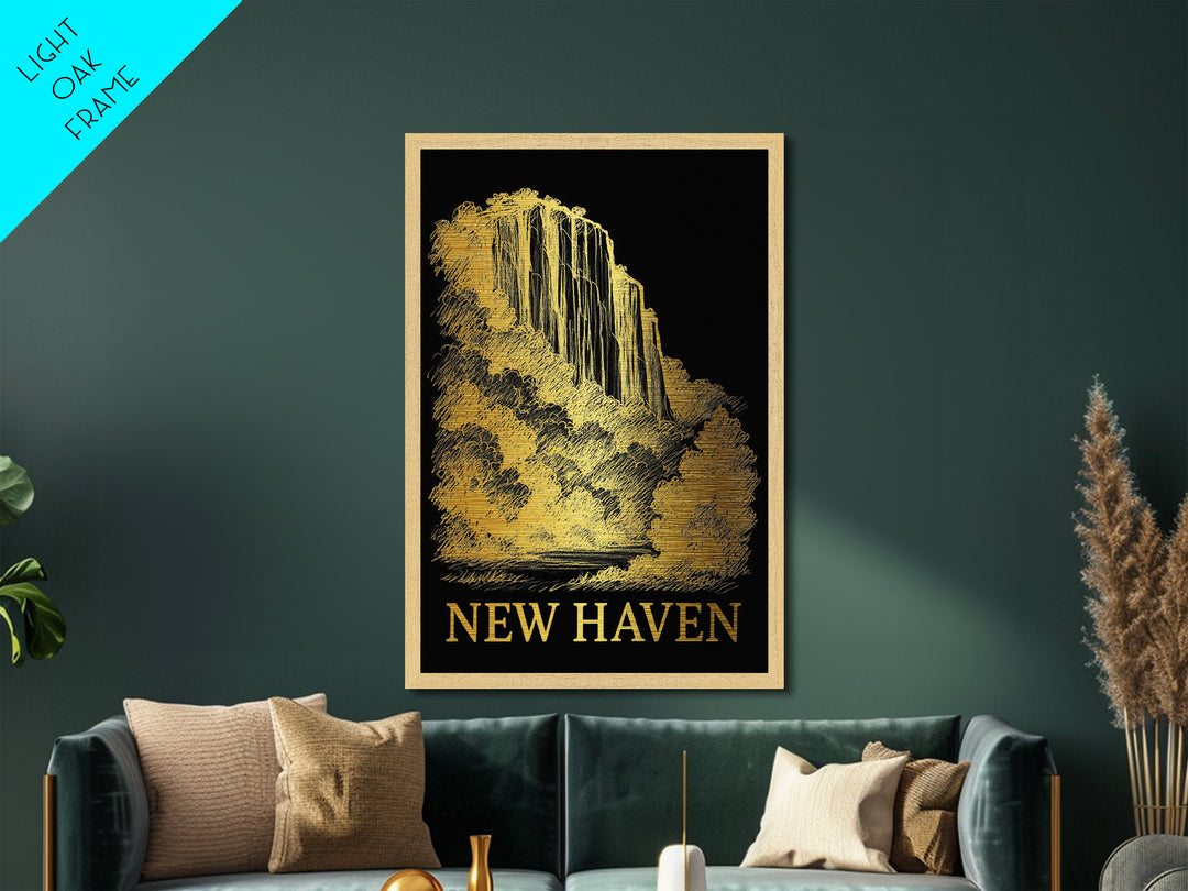 New Orleans Louisiana travel, Metallic Gold Print, Closing Gift, Metal Art, Wood Framed Art, Anniversary Travel Gift, Retirement  Gift