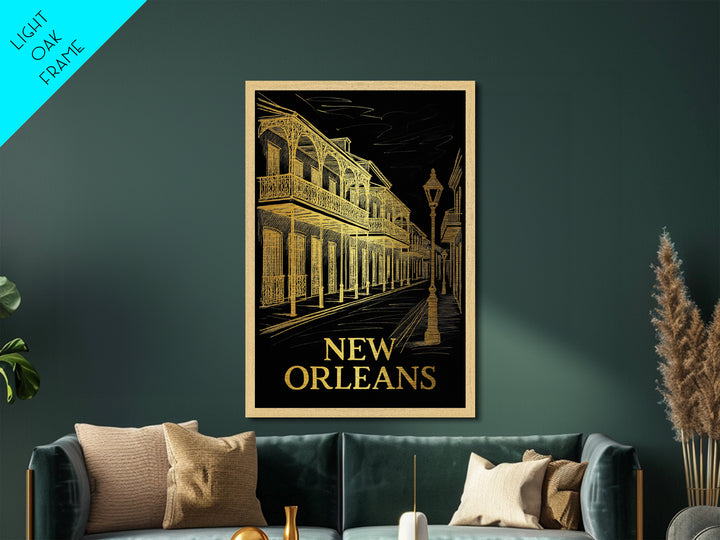 Newport News Virginia travel, Metallic Gold Print, Modern House Art, Metal Art, Wood Framed Art, Wanderlust Gift, Travel Art Prints