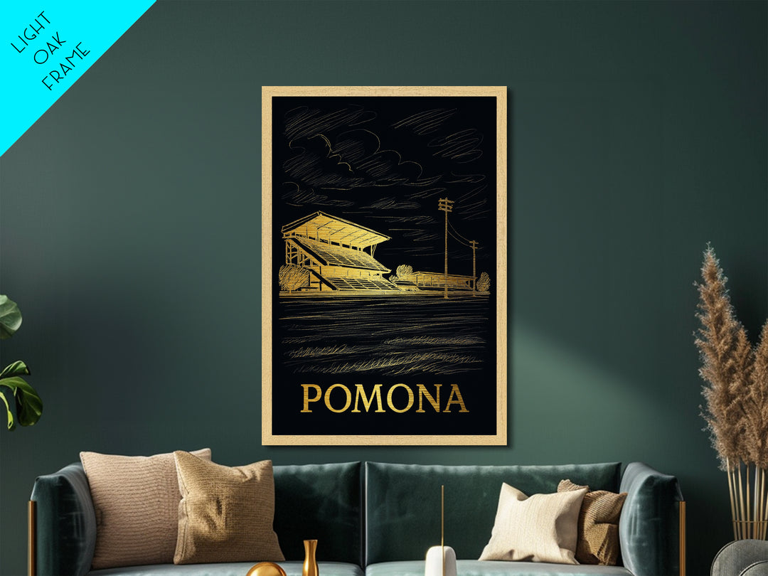 Pomona California art, Metallic Gold Art, Travel Art Prints, Metal Art, Wood Framed Art, Adventure Lover Gift, Traveler Gift