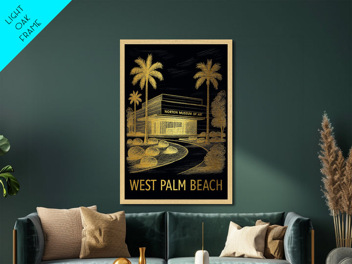 West Palm Beach Florida art, Metallic Gold Art, Wood Framed Art, Metal Art, Modern Wall Art, Metallic Gold Art, Modern Art