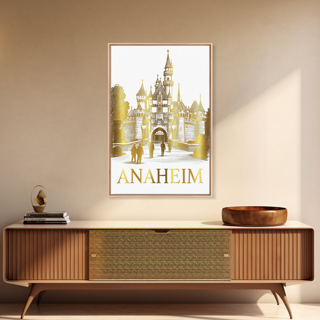 Anaheim Travel Poster, Canvas Print, Elegant City Illustration, Anaheim Poster Print, Fine Art Print, Travel Wall Decor, Travel Art Print