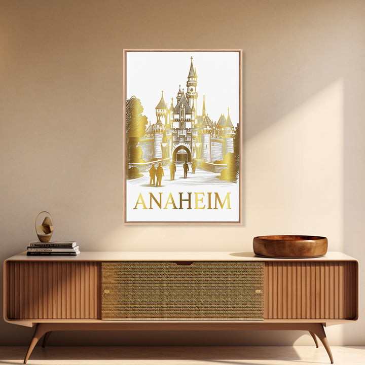 Anaheim Travel Poster, Canvas Print, Elegant City Illustration, Anaheim Poster Print, Fine Art Print, Travel Wall Decor, Travel Art Print