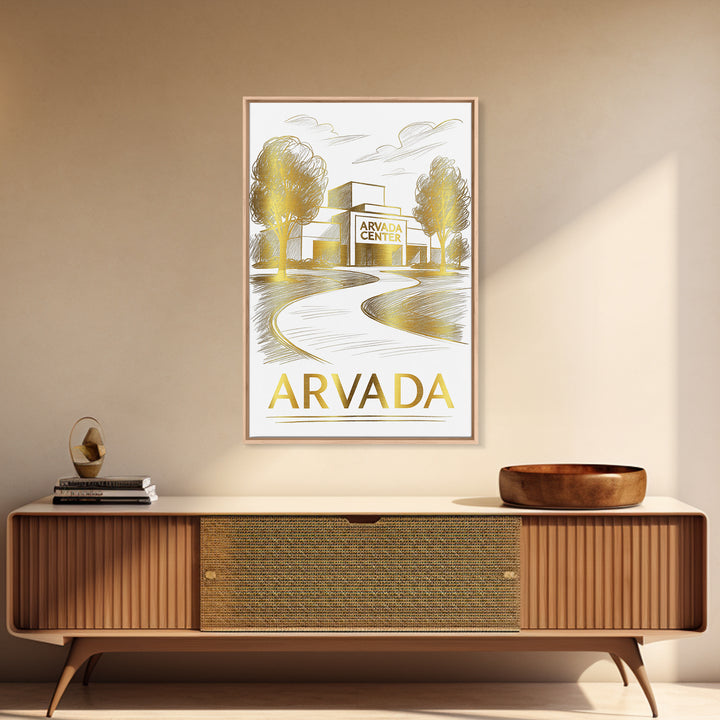 Arvada Travel Poster, Canvas Print, Elegant City Illustration, Arvada City Art, Gift For Travelers, Mid Century Wall Art, Vintage Travel Art