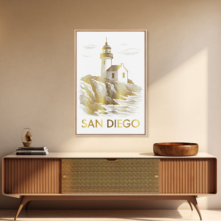 San Diego California Travel Poster, Canvas Print, Minimalist Poster Art, San Diego Travel Art, Travel Art Print, Art Print, Office Decor