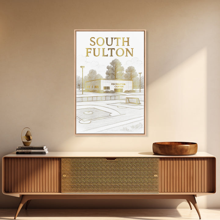 South Fulton Georgia Travel Poster, Canvas Print, Minimalist Poster Art, South Fulton Travel Art, Travel Art Print, City Travel Prints