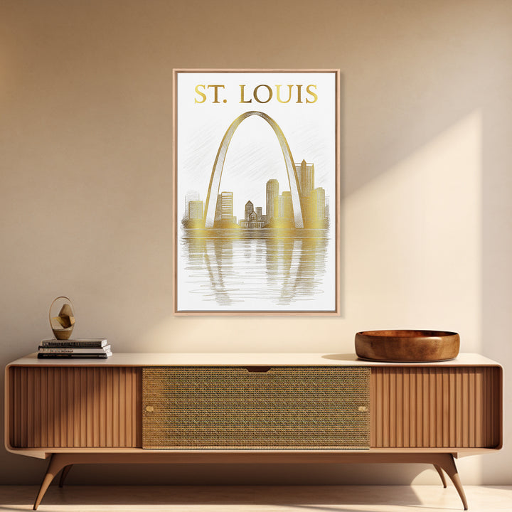 St Louis Missouri Travel Poster, Canvas Print, Minimalist Poster Art, St Louis Art Print, Travel Print, City Travel Prints, City Art Print