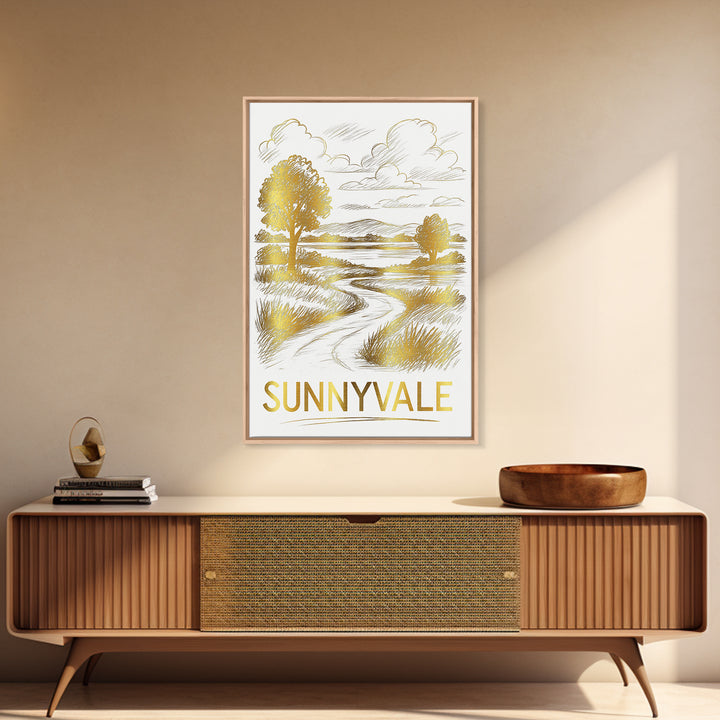 Sunnyvale Travel Poster, Canvas Print, Minimalist Poster Art, Sunnyvale Wall Art, Wanderlust Decor, Fine Art Print, Modern Wall Decor