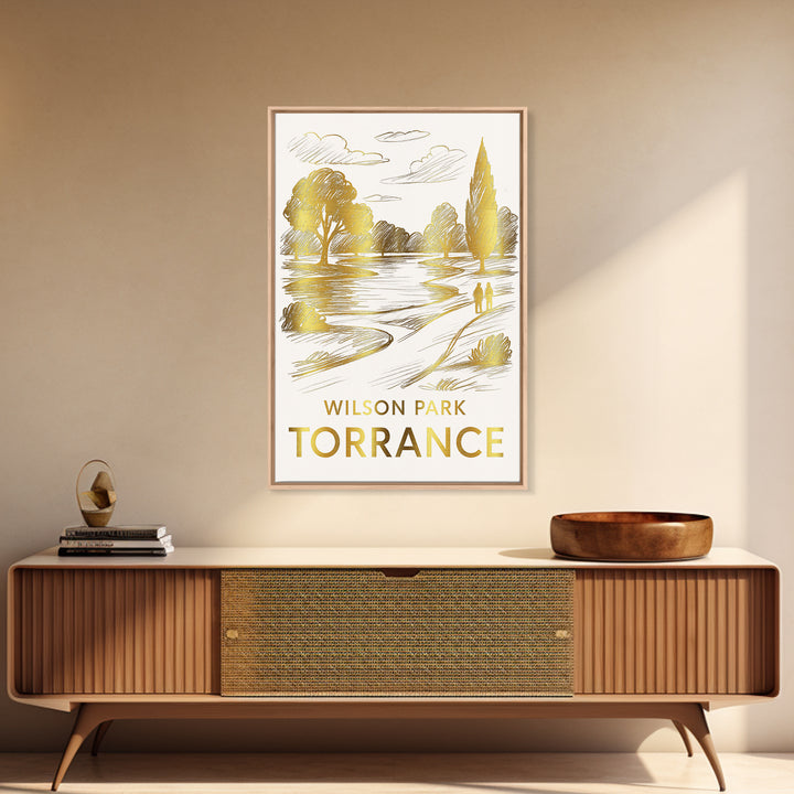 Torrance Travel Poster, Framed Canvas Print, Elegant City Illustration, Torrance Wall Art, Fine Art Print, Travel Poster Set, Home Decor