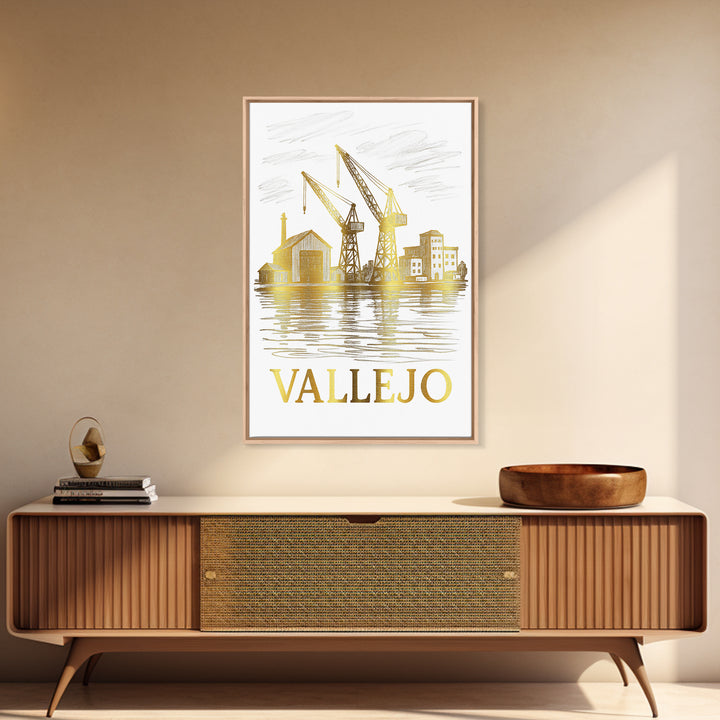 Vallejo Travel Poster, Canvas Print, Elegant City Illustration, Vallejo Poster Print, Eclectic Wall Decor, Gift For Travelers, Wall Art