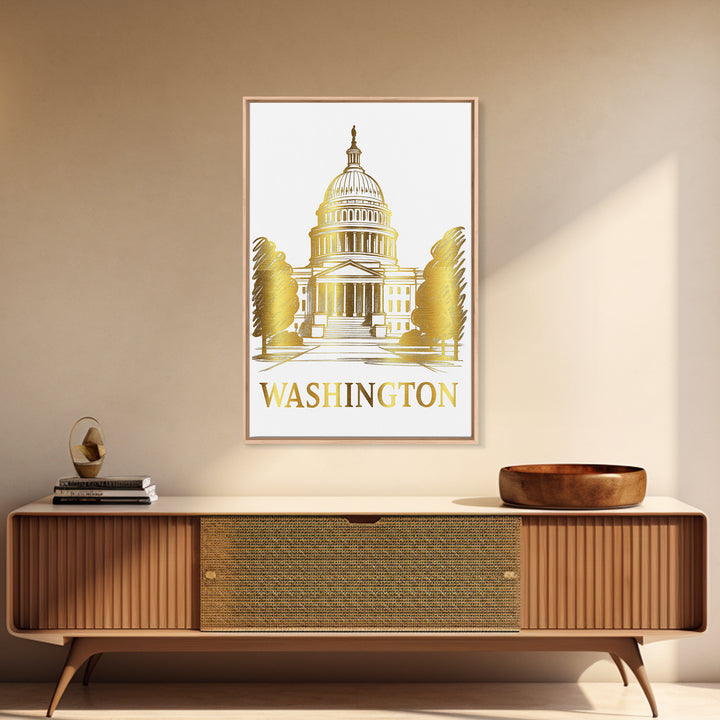 Washington Travel Poster, Canvas Print, Minimalist Poster Art, Washington Poster Print, City Travel Prints, Gift For Travelers