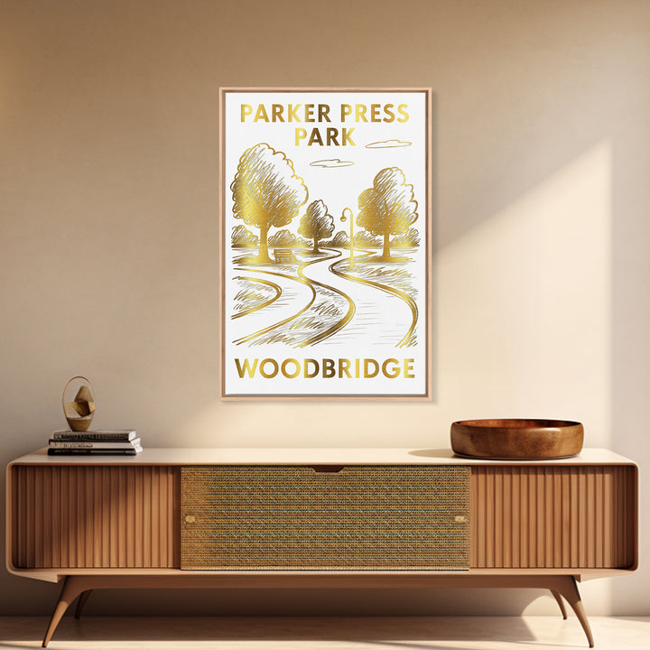 Woodbridge Travel Poster, Canvas Print, Elegant City Illustration, Woodbridge City Art, Gift For Travelers, Vintage Travel Print