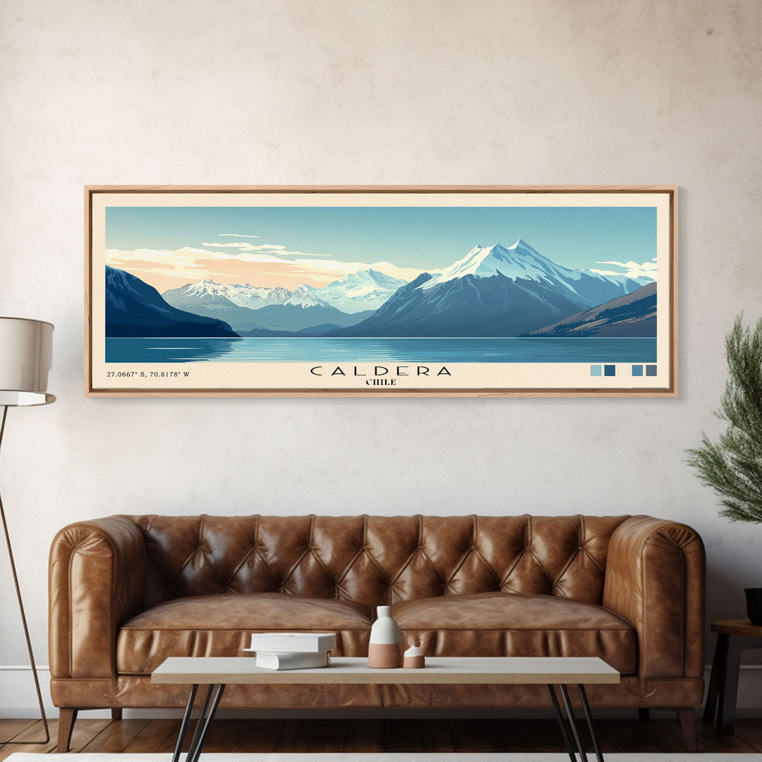 Caldera, Chile Panoramic Print, Vacation Gift, Chile Wall Art, Beach Painting, Beach Decor, Beach Or Lakehouse Art