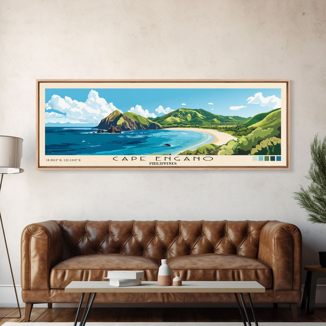 Cape Engano, Philippines Panoramic Print, Vacation Gift, Philippines Wall Art, Vacation Wall Art, Vacatation Memories, Beach Decor, Beach Or Lakehouse Art
