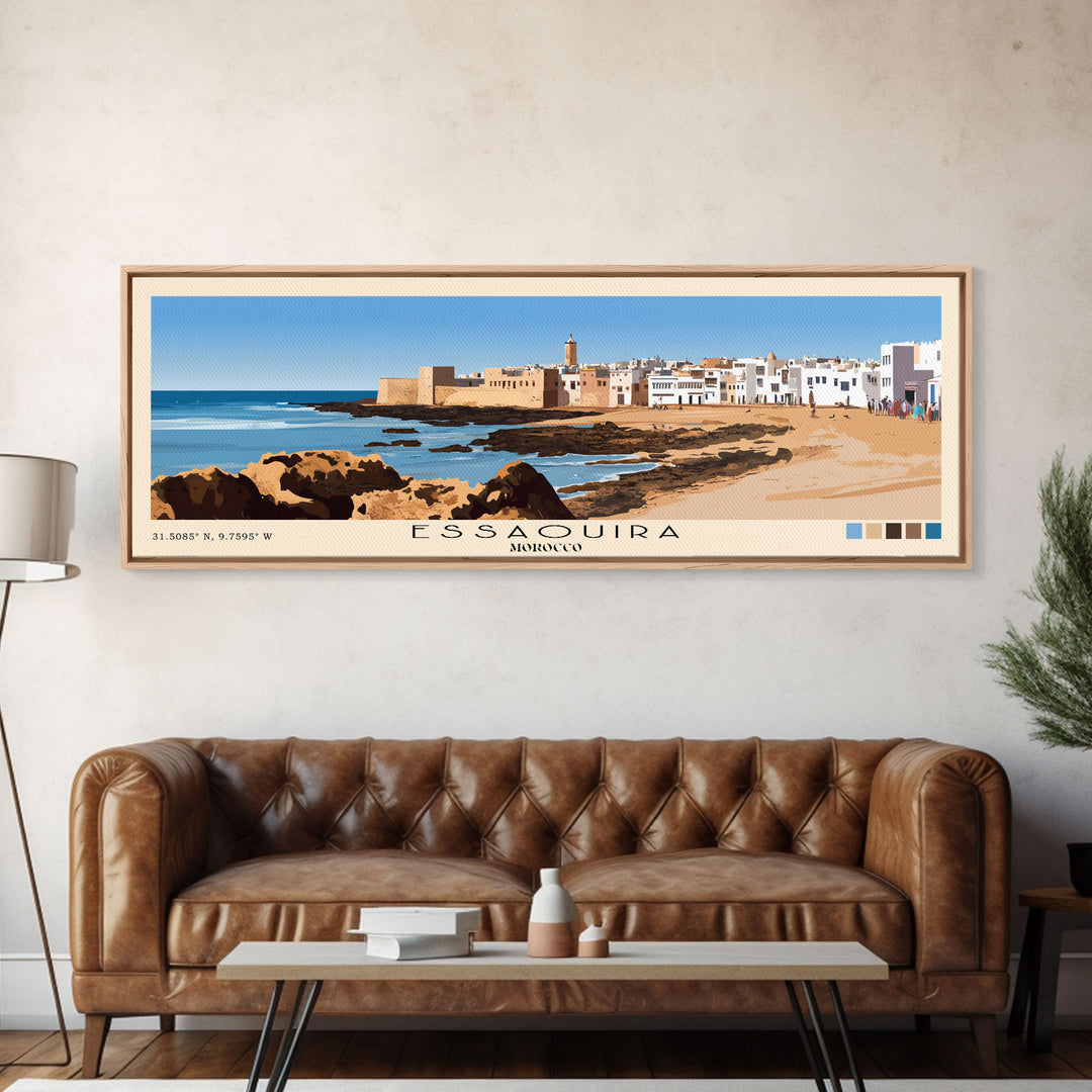 Essaouira, Morocco Panoramic Print, Vacation Gift, Morocco Wall Art, Vacation Wall Art, Vacatation Memories, Beach Decor, Beach Or Lakehouse Art